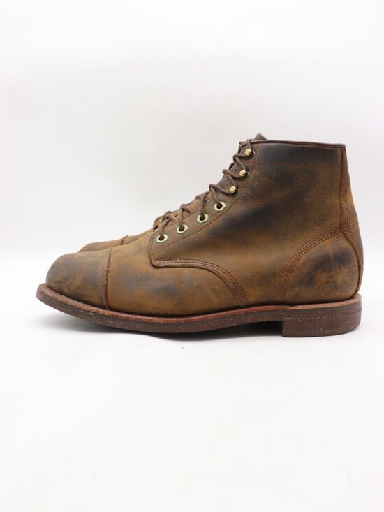Vintage LL Bean Chippewa Katahdin Iron Men\'s 11.5 EE Brown Leather Boots Cap Toe main image 8